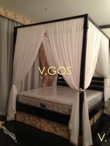 Four poster bed soft curtain , Day and night curtain, bed skirt and cushion curtain pelmet